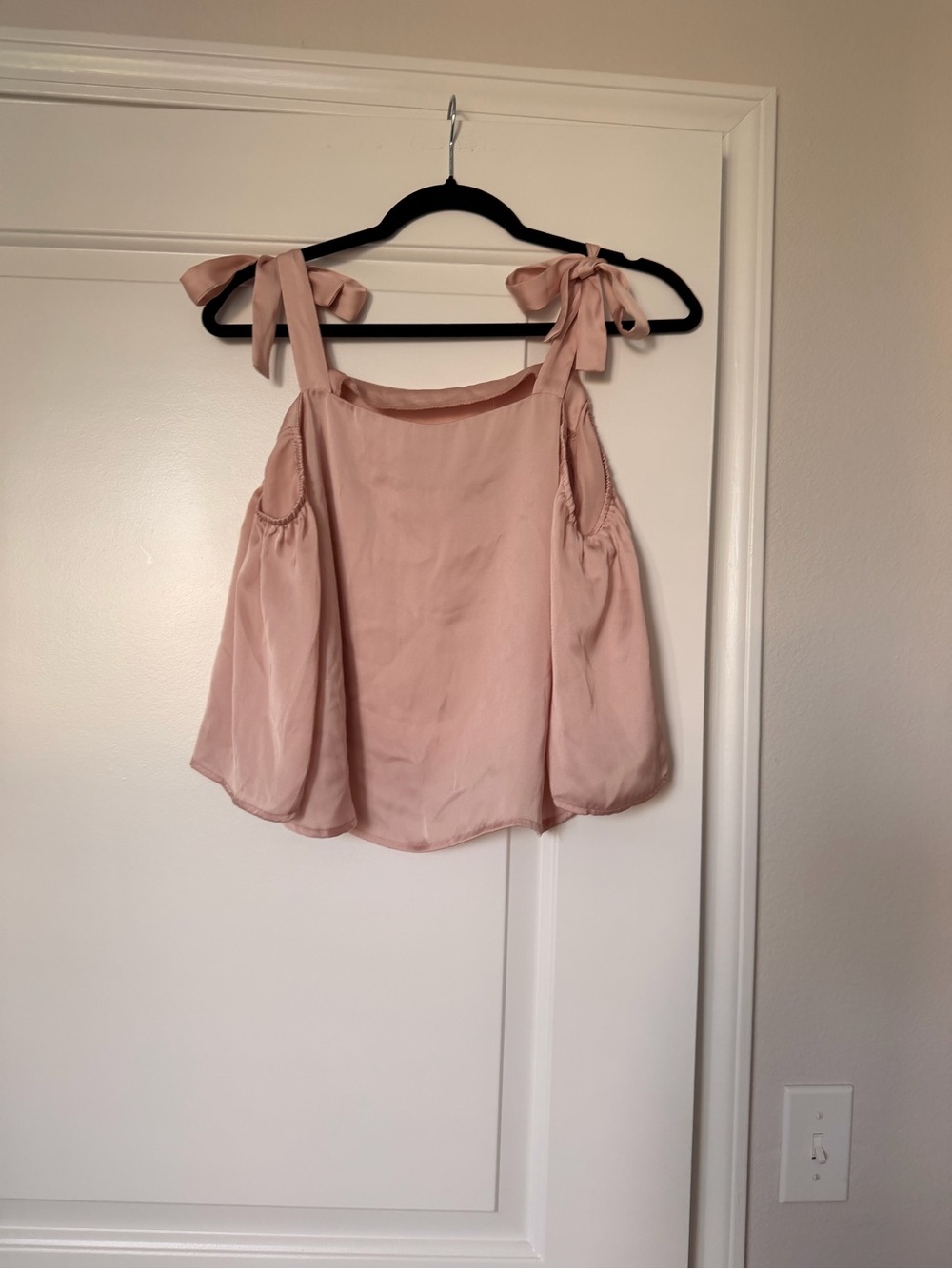 Forever 21 Blush Pink Tie-Strap Flowy Tank Top